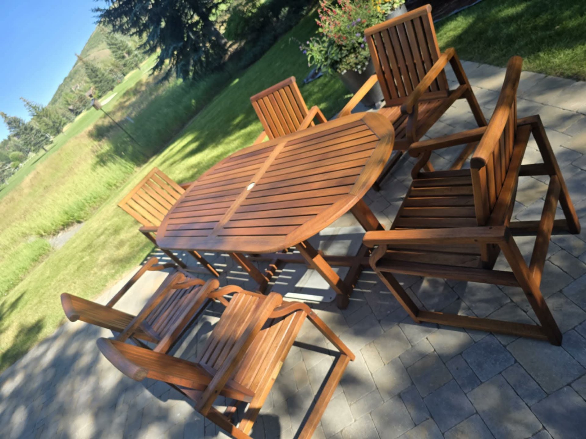Teak Furniture Refinishing — wood refinishing project